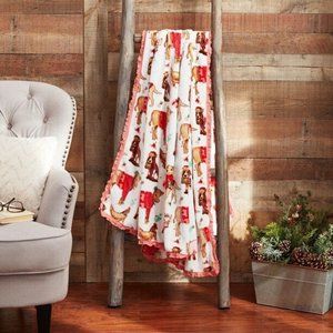 THE PIONEER WOMAN Velvet Plush Throw Blanky RANCH DANCE 50" x 72"